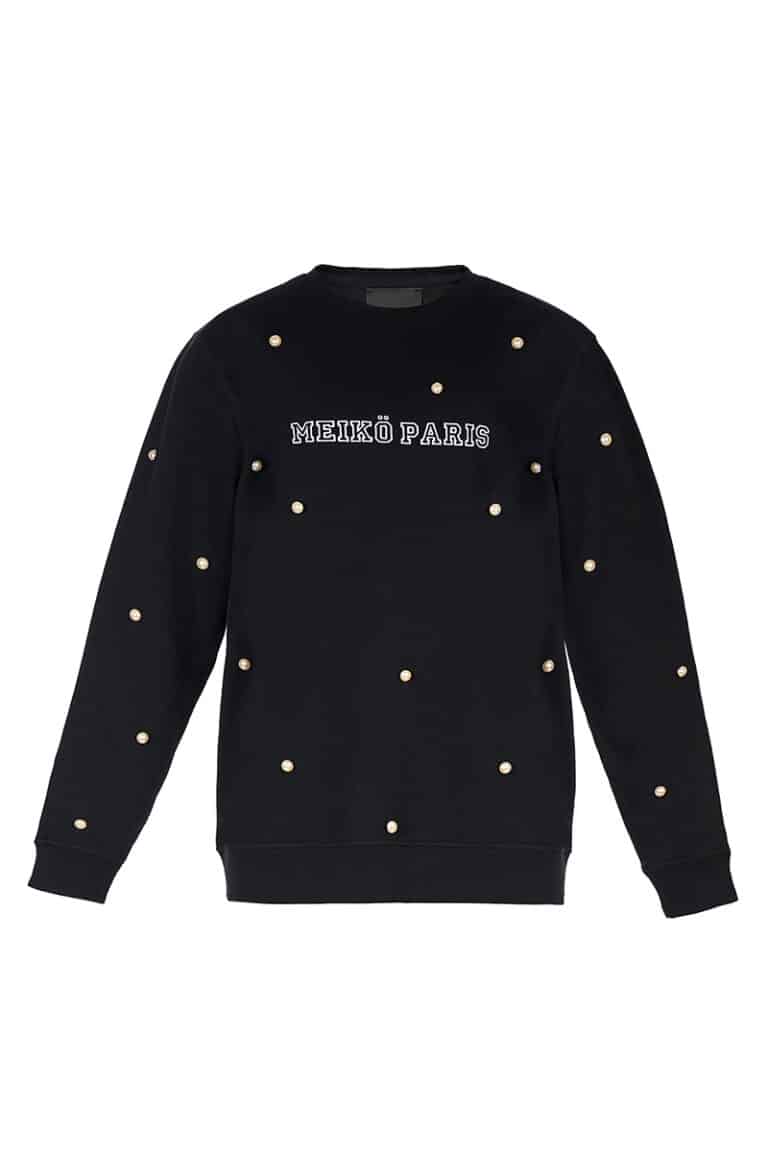 Pulover negru cu detalii aurii