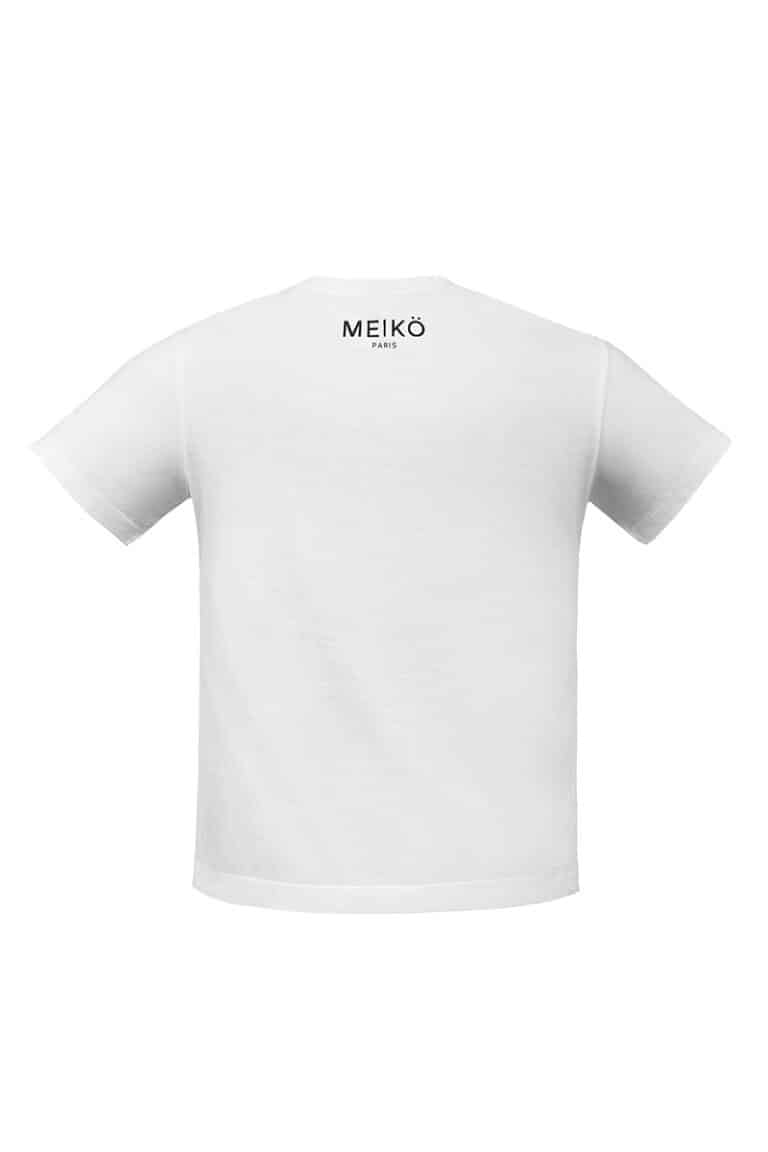 Tricou alb cu logo Meikö